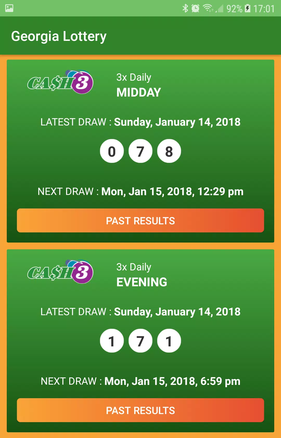 Georgia Lottery Results Capture d’écran1