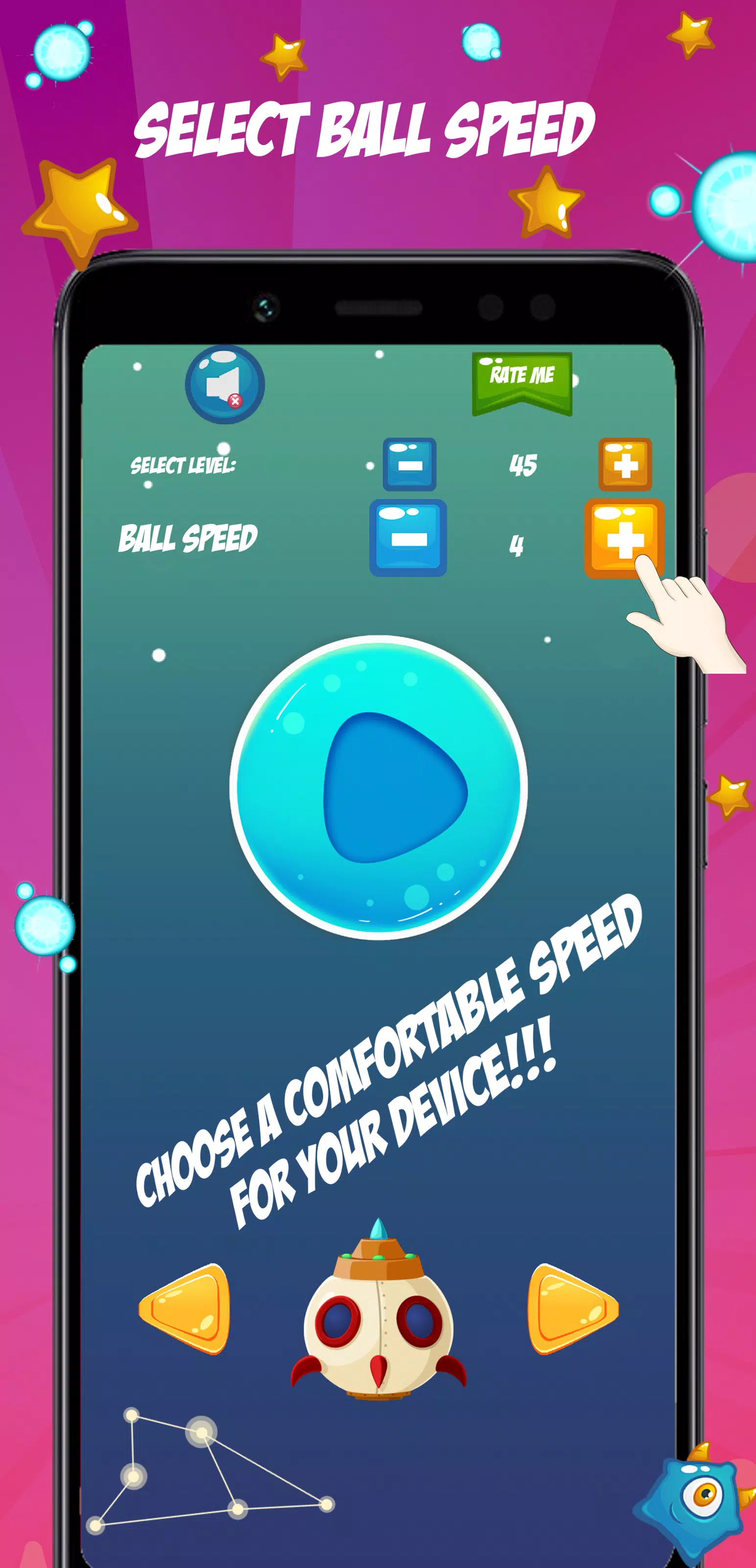 Cosmo Paddle Ball Game Screenshot 4