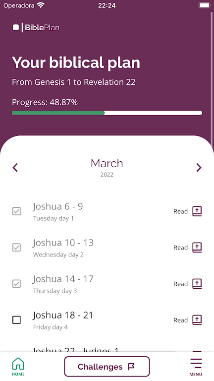 Customized Biblical Plan Capture d'écran 2