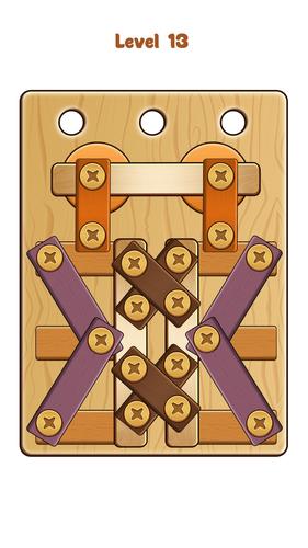 Nuts & Bolts Wood Screw Puzzle Capture d’écran3