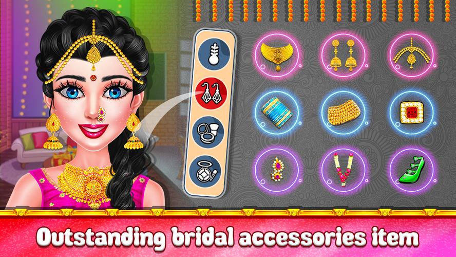 Indian Wedding Makeup Dressup 스크린 샷 1