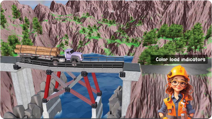 Bridge Constructor экрана 1