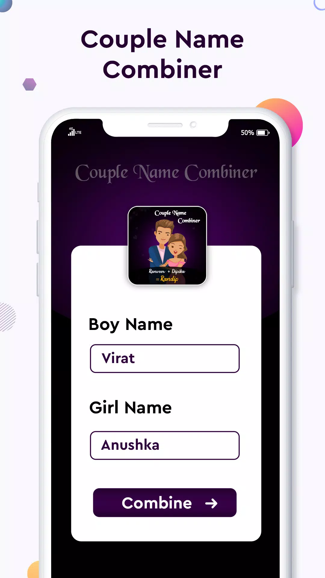 Baby name Couple Name Combiner Screenshot 1