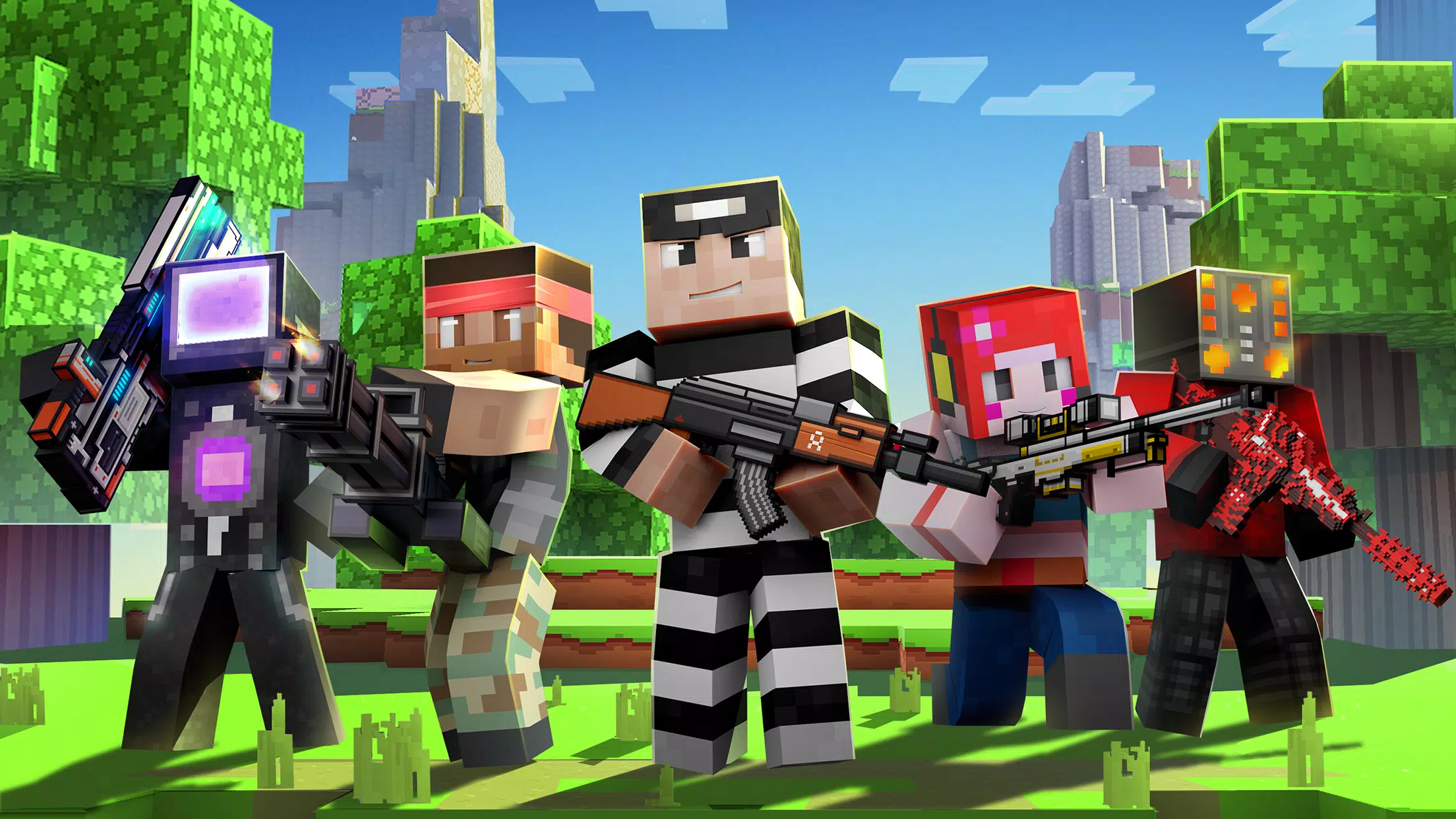 Cops N Robbers:Pixel Craft Gun zrzut ekranu 1