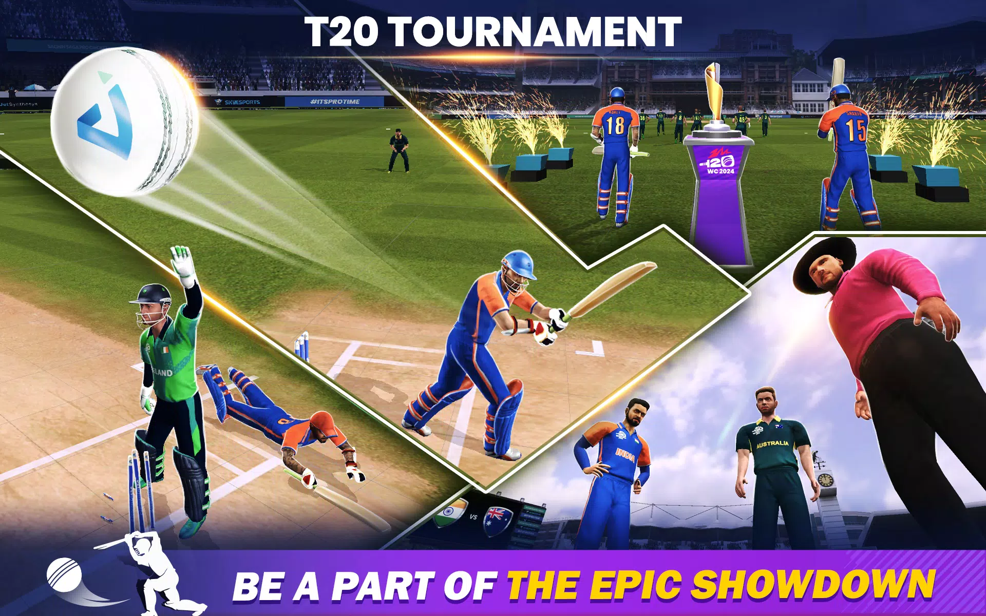 ภาพหน้าจอ Cricket Game : Sachin Saga Pro 1