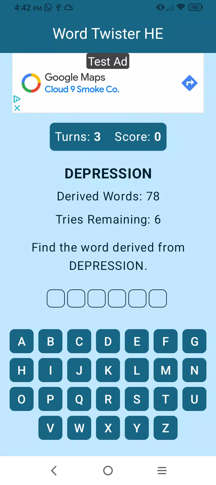 Word Twister Hangman Edition screenshot 1