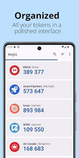 Aegis Authenticator - 2FA App ဖန်သားပြင်ဓာတ်ပုံ 1