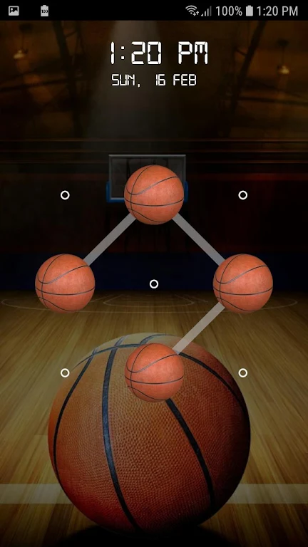 Basketball Screen Lock Pattern স্ক্রিনশট 3