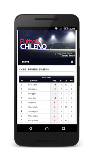 Live Chilean Soccer屏幕截圖2