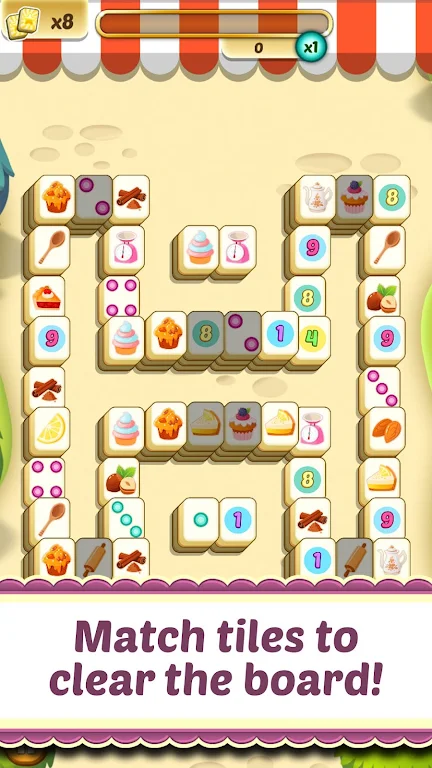 Mahjong Solitaire Cupcake Bake屏幕截圖1