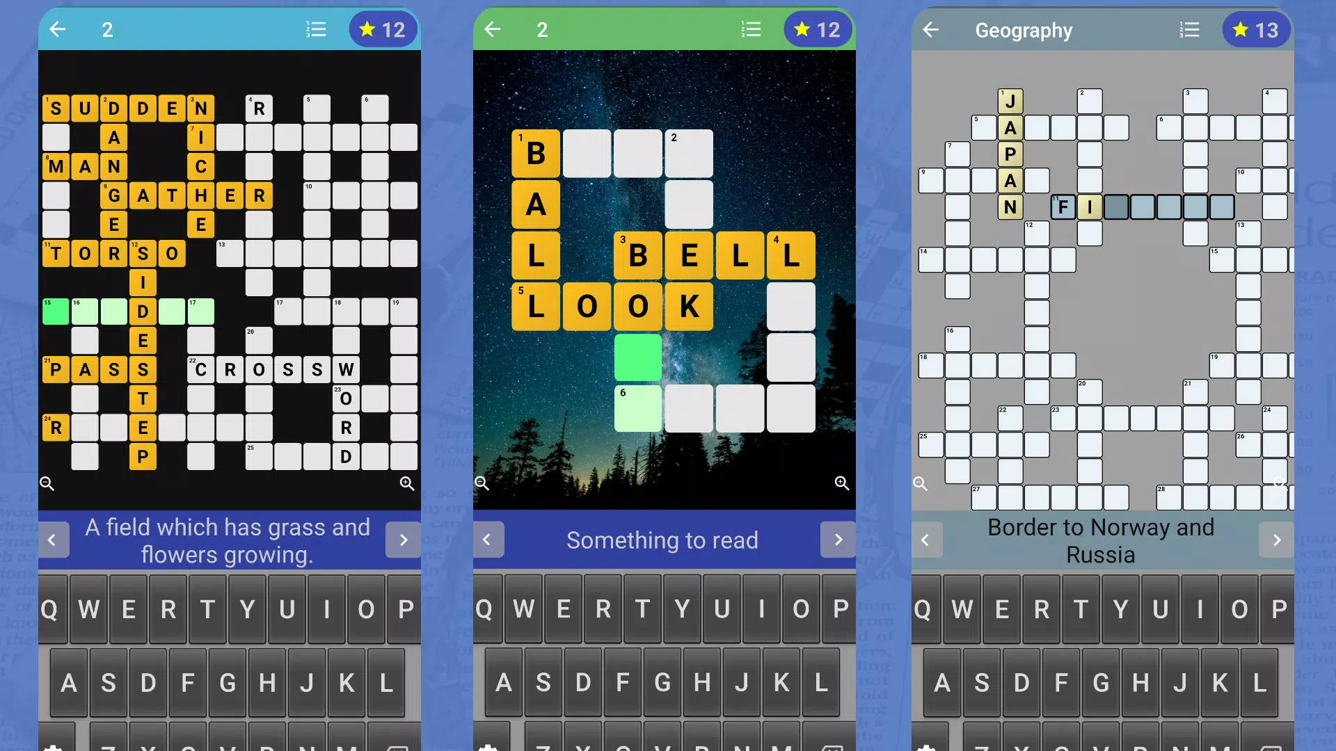English Crossword puzzle 스크린 샷 1