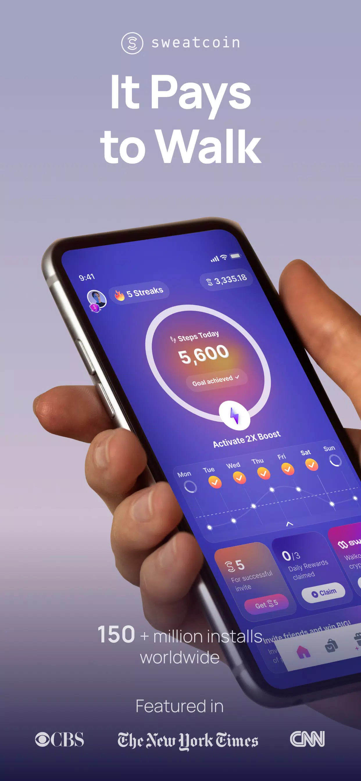 Sweatcoin・Walking Step Counter screenshot 1