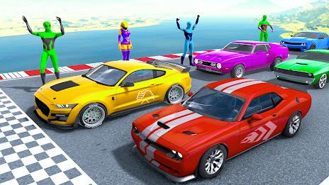 Superhero Game: Ramp Car Stunt屏幕截圖1