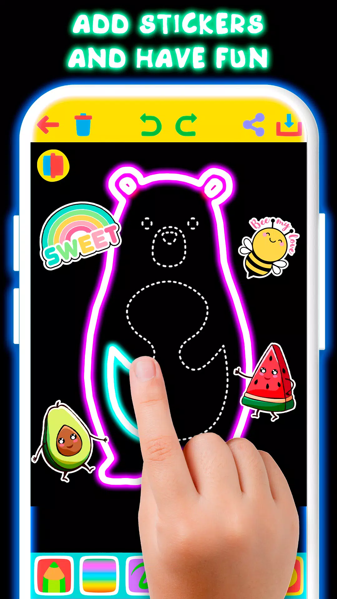 Drawing For Kids - Glow Draw ekran görüntüsü 4