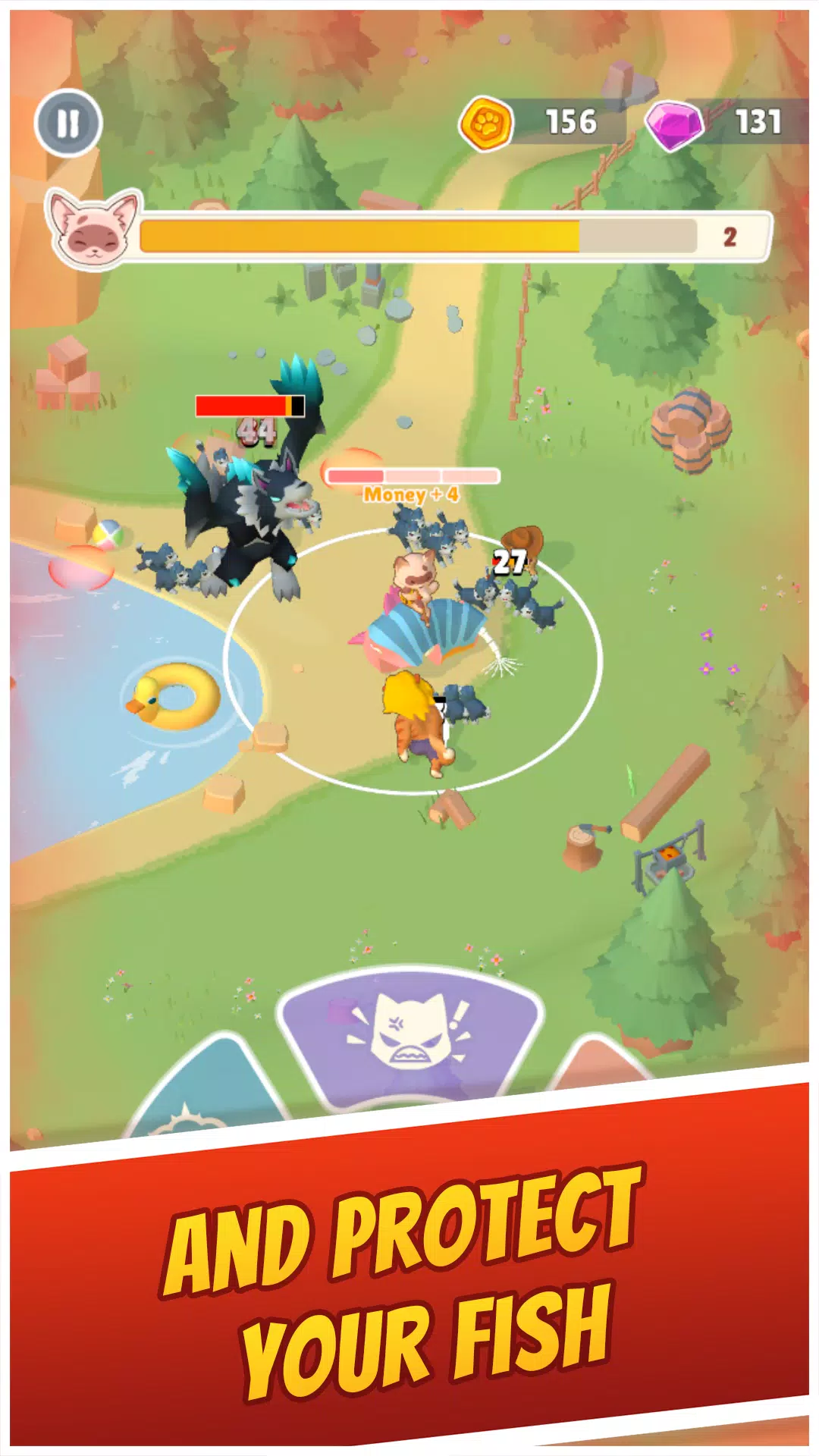 Cat Hero: Idle Tower Defense 스크린샷 1