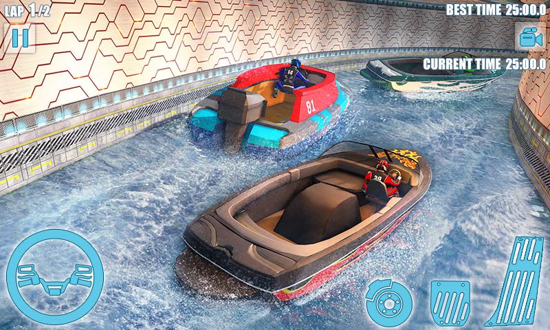 Speed Boat Crash Racing Tangkapan skrin 1