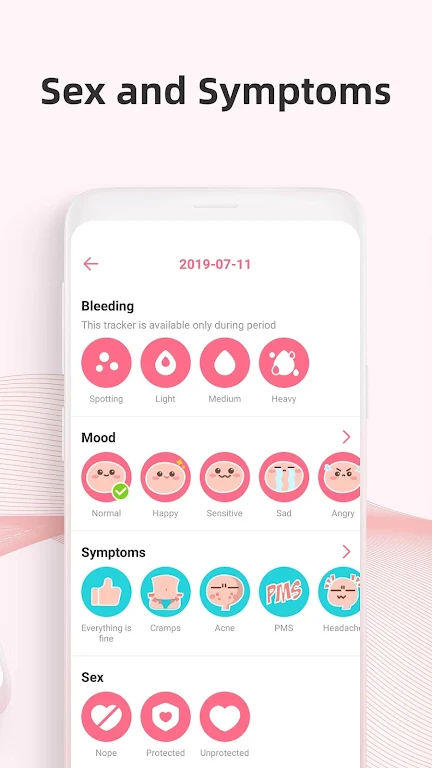 PinkBird Period Tracker Captura de pantalla 3