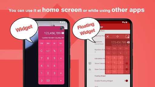 Calculator - Floating Widget ảnh chụp màn hình 1