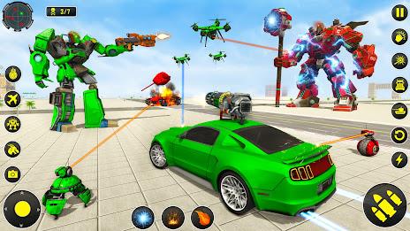 Drone Robot Car Game 3D ကိုဖန်သားပြင်4