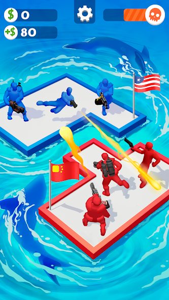 いかだ戦争：クレージーな海のバトルスクリーンショット2