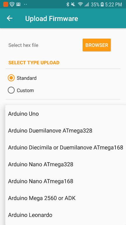 Arduino Hex Uploader-Bin/Hex captura de pantalla 3