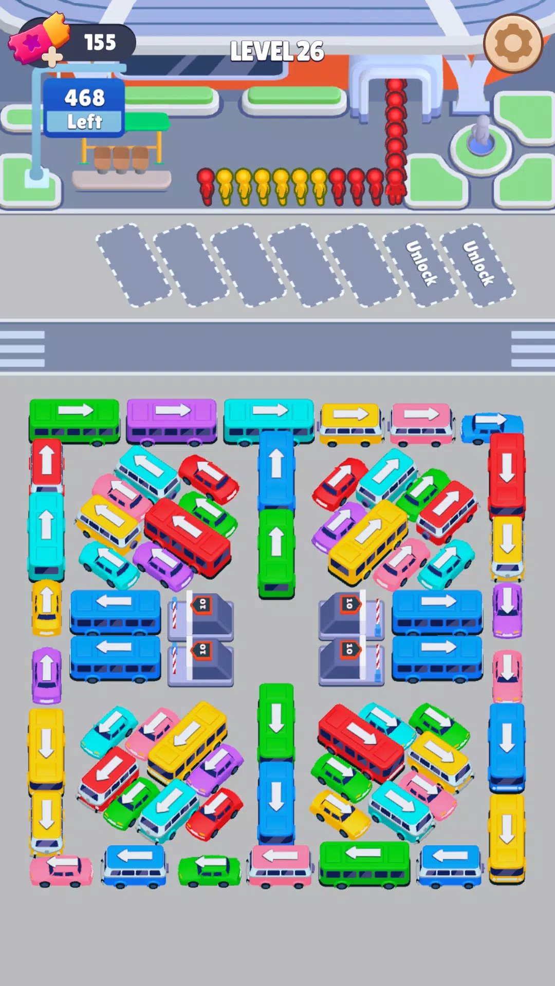 ภาพหน้าจอ Bus Sort: Car Parking Jam 1