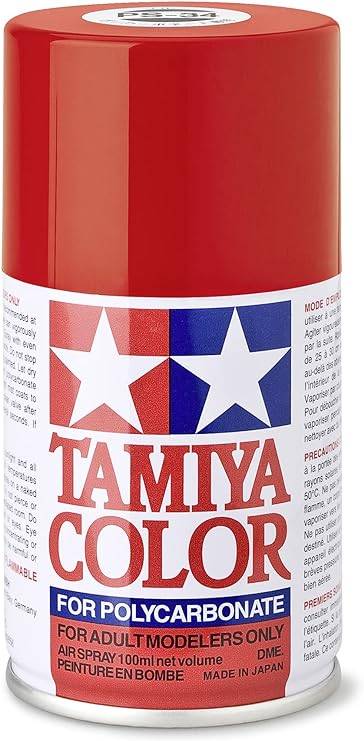 Tamiya Tamiya 86034 PS-34 Vernice spray rossa brillante, lattina spray da 100 ml