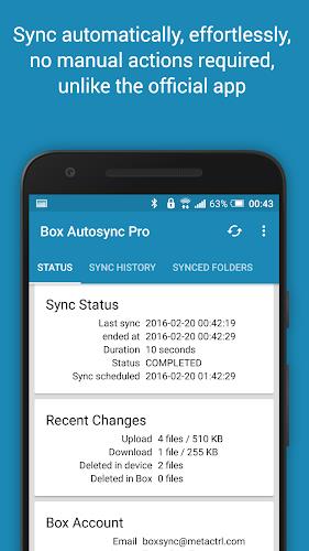 ภาพหน้าจอ Autosync for Box - BoxSync 2