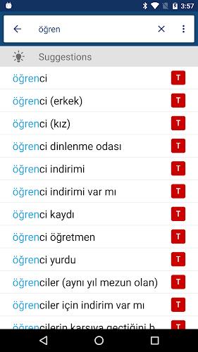 Turkish English Dictionary İng zrzut ekranu 4