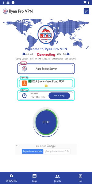 Ryan Pro VPN Mod captura de pantalla 1