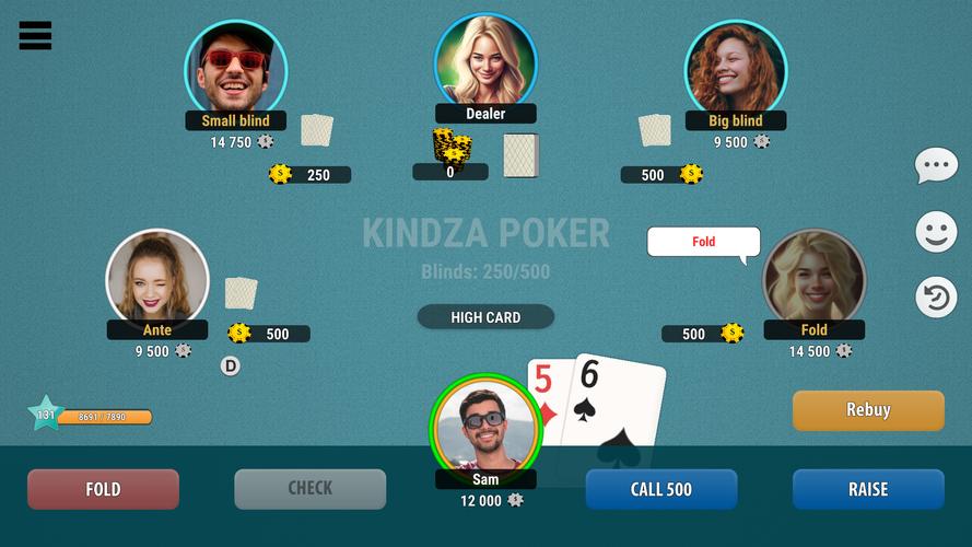 Kindza Poker экрана 1