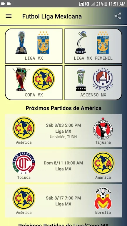 SoccerLair Mexican Leagues ảnh chụp màn hình 2