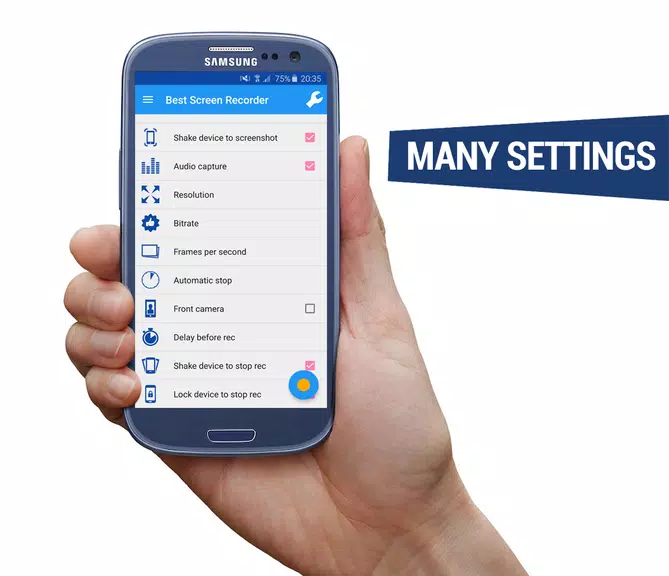 ภาพหน้าจอ REC HD Screen Recorder No-Root 2