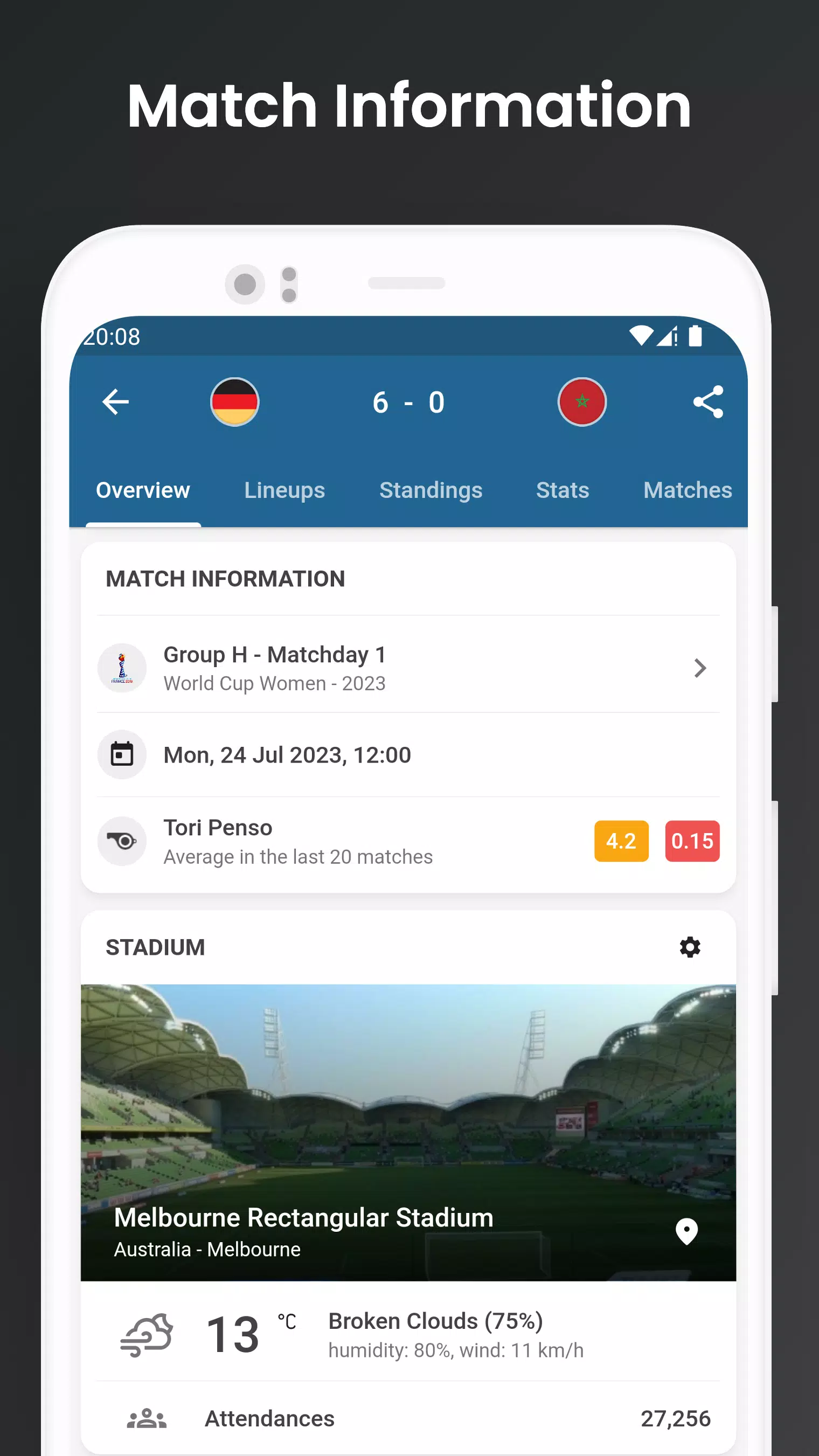 Footba11 - Soccer Live Scores स्क्रीनशॉट 3