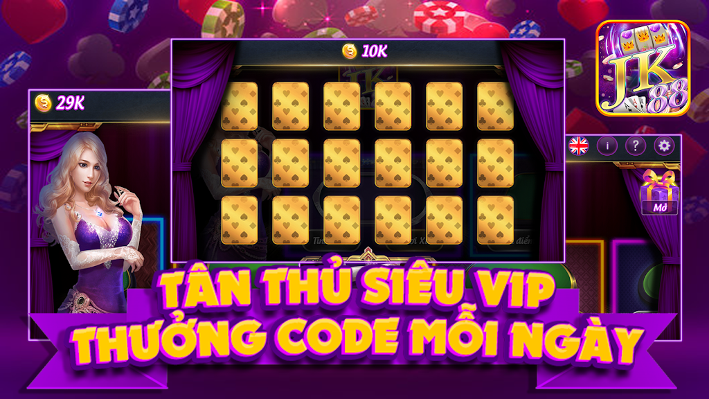 JK88 Game Bai No Hu应用截图第2张