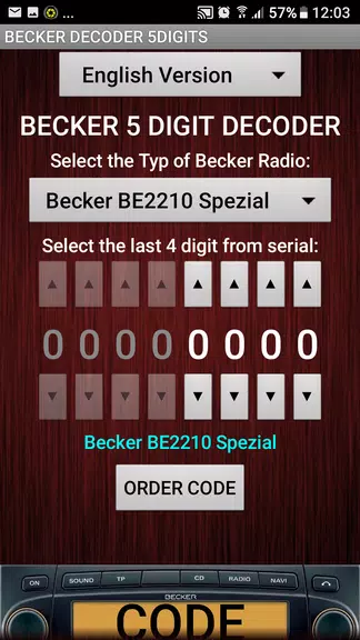 Becker 5Digit Radio Code zrzut ekranu 3