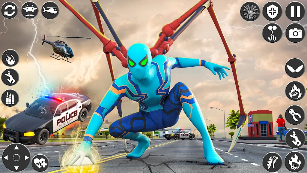 Rope Hero Game- Spider Game 3D Capture d’écran3