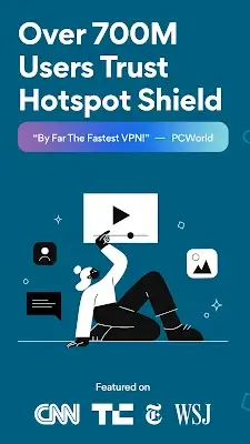 HotspotShield VPN & Wifi Proxy ảnh chụp màn hình 1