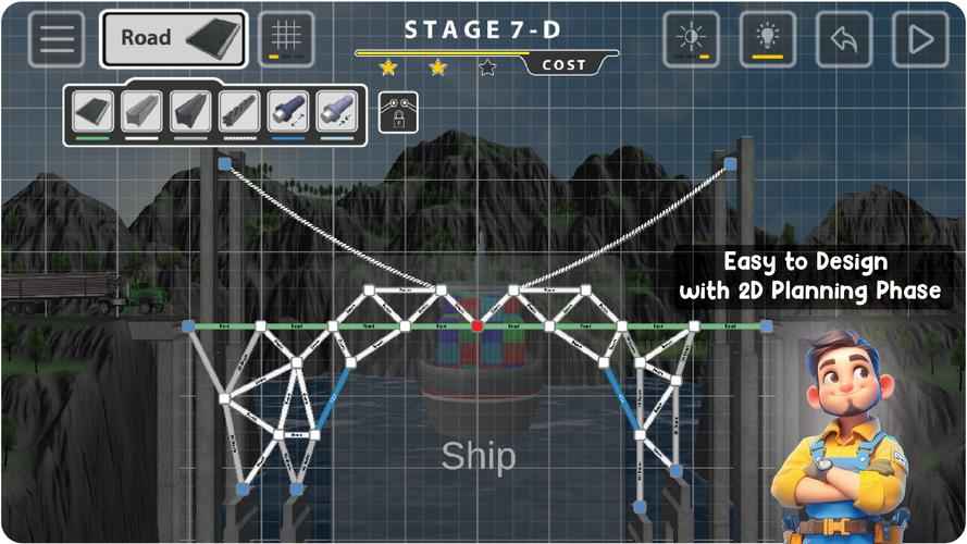 Bridge Constructor экрана 2
