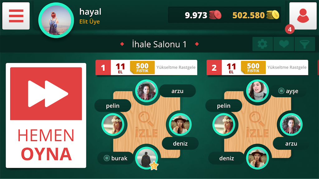Screenshot Eşli İhaleli Batak 2