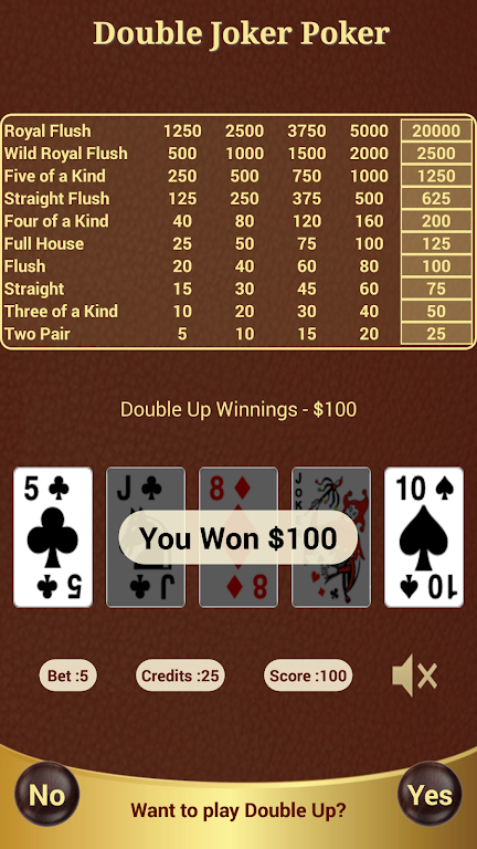 Double Joker Poker screenshot 3