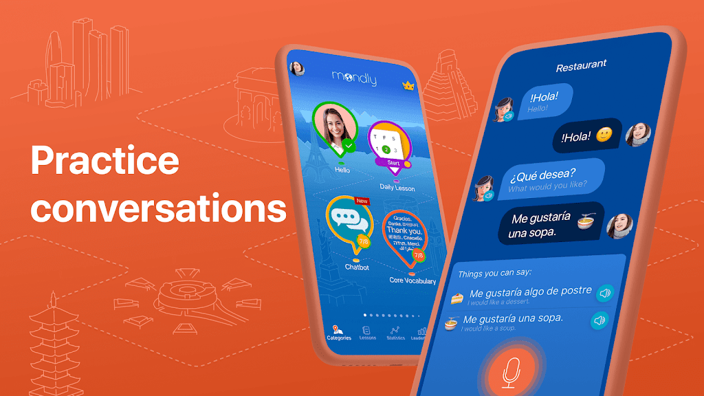 Learn 33 Languages – Mondly Mod screenshot 2
