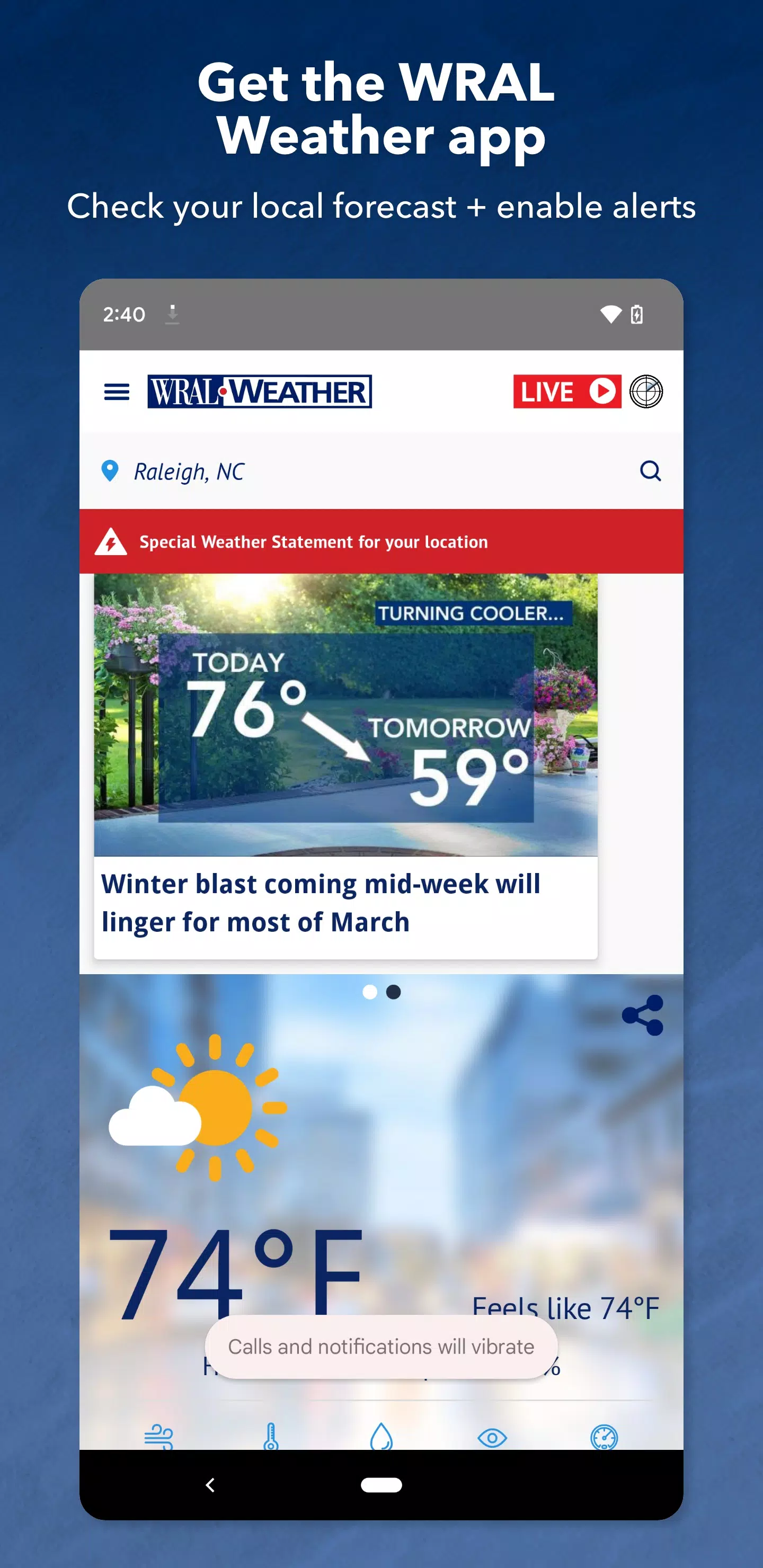 WRAL Weather屏幕截圖1