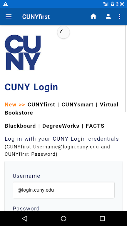 CUNYfirst屏幕截圖1