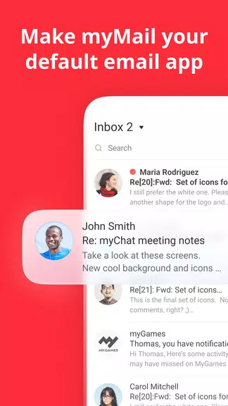 Screenshot myMail: para Gmail e Hotmail 1