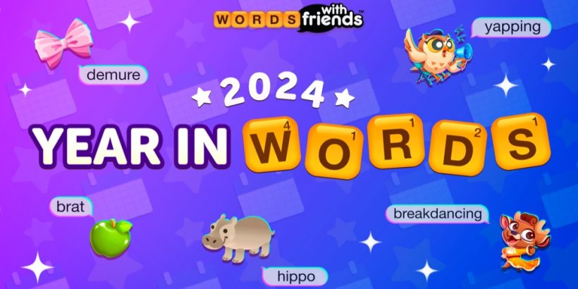 Words With Friends는 올해의 단어 기능을 통해 2024년 최고의 순간을 요약하고 있습니다.