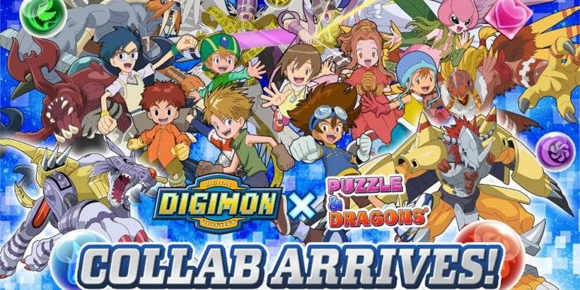 Puzzle & Dragons memperkenalkan kandungan baharu daripada Digimon Adventure yang membawa masuk penjara bawah tanah eksklusif