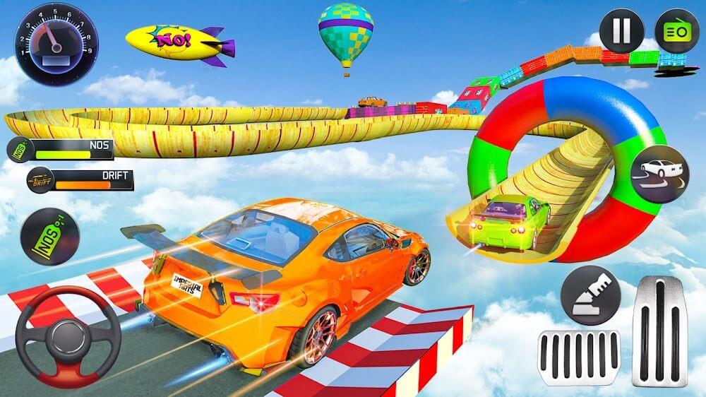 Mega Ramp Car Stunts Race 스크린샷 1