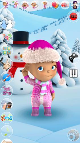 Talking Baby Babsy Winter Fun экрана 1