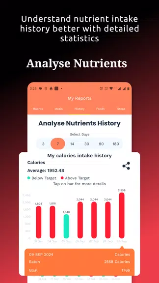 Food Tracker & Calorie Counter ảnh chụp màn hình 3